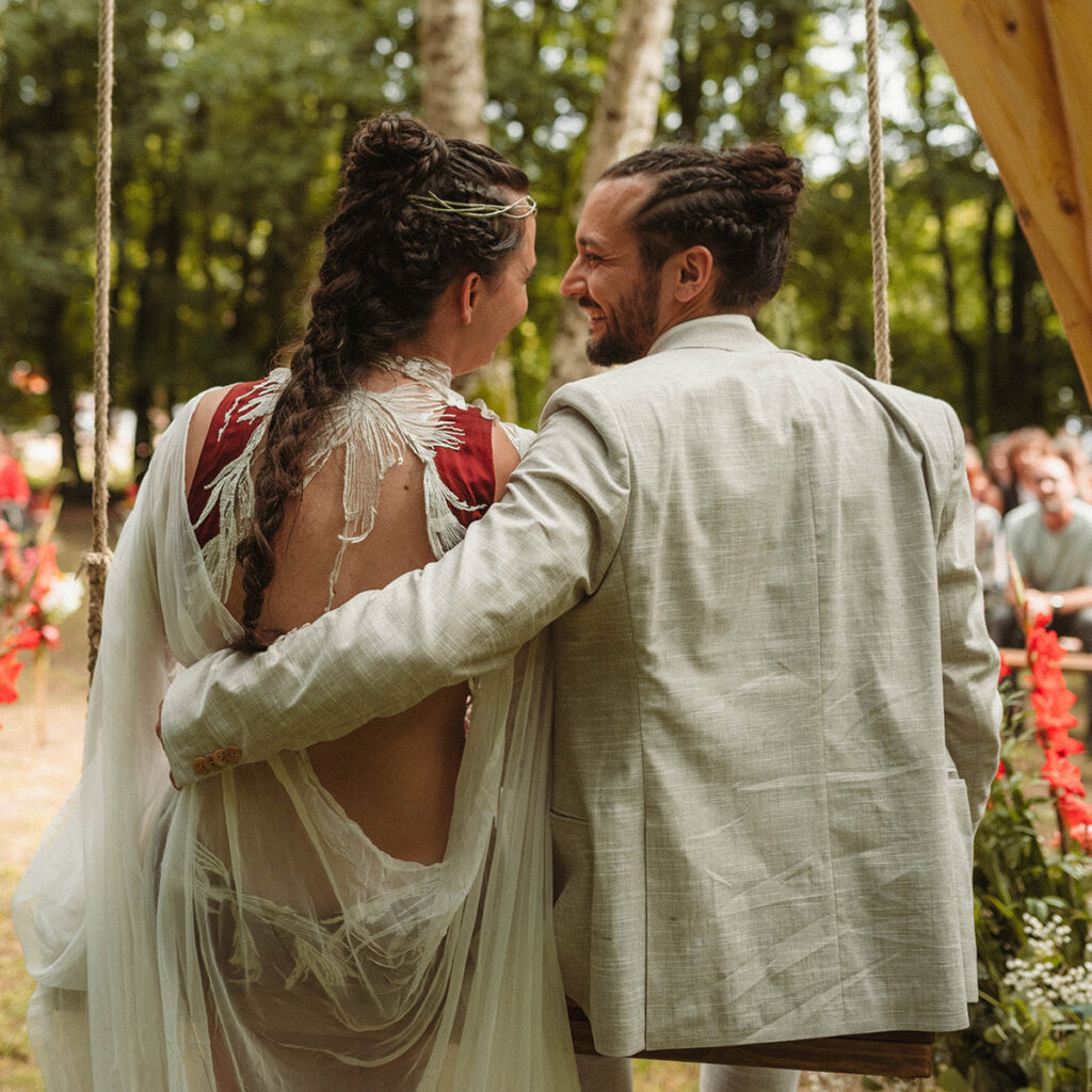 Coiffures tressées de mariés Mariage inspiration celte avec coiffures tressées