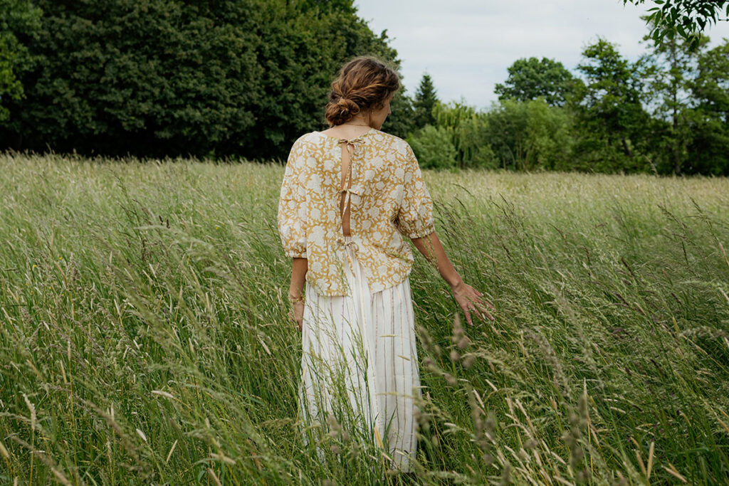 Coiffure pour la marque de prêt-à-porter bohème Poésie folk